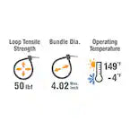 HDX 14 in. UV Resist Zip Ties, Black (20-Pack)
