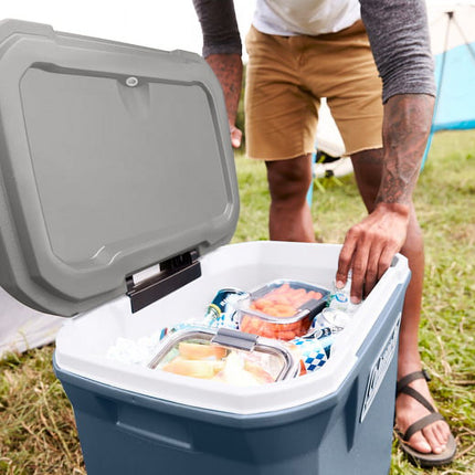 Coleman 316 Series 60QT Hard Chest Wheeled Cooler, Lakeside Blue