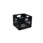 GSC Technologies 11 in. x 13 in. x 13 in. Black Milk Crate
