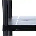 HDX 4-Tier Plastic Garage Storage Shelving Unit in Black (28 in. W x 52 in. H x 15 in. D)