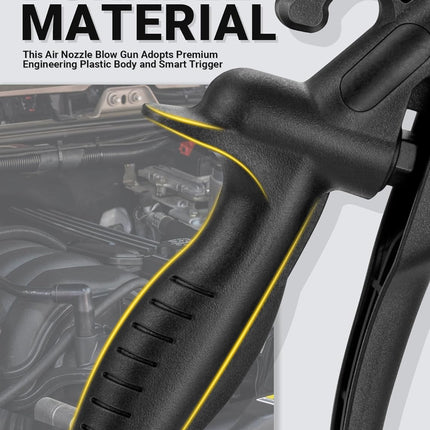 High Power Air Blow Gun with Rubber Guard, Industrial Household, Dust Cleaning Car Detailing