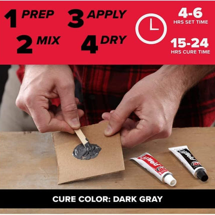 J-B Weld Original Epoxy, Steel Reinforced Epoxy, High Strength -2 Pack, Dark Grey (8265S-2)