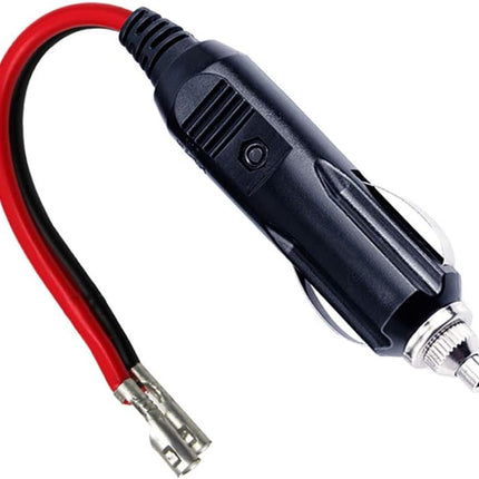 KUNCAN Replacement Cigarette Lighter Plug - 12 Volt Male Cigar Plug with Leads Car Adapter Dc Battery Charger Connectors 12V Power Supply for Auto Accessories with LED Lights 15A