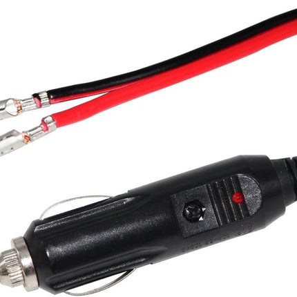 KUNCAN Replacement Cigarette Lighter Plug - 12 Volt Male Cigar Plug with Leads Car Adapter Dc Battery Charger Connectors 12V Power Supply for Auto Accessories with LED Lights 15A
