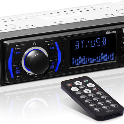 BOSS Audio Systems 616UAB Car Stereo - Single Din, Bluetooth, No CD DVD Player, AM/FM Radio Receiver, Wireless Remote Control, MP3, USB, Aux-in,