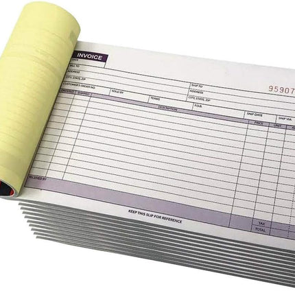Large Sales Order Book Receipt Invoice Duplicate Carbonless 50 Sets 5.5" X 8"5 (Horizontal)