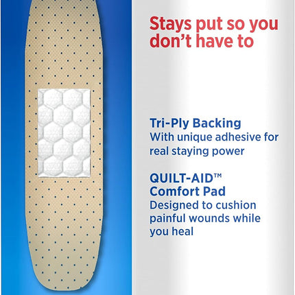 Band-Aid Brand Tru-Stay Sheer Strips Adhesive Bandages for First Aid and Wound Care, All One Size
