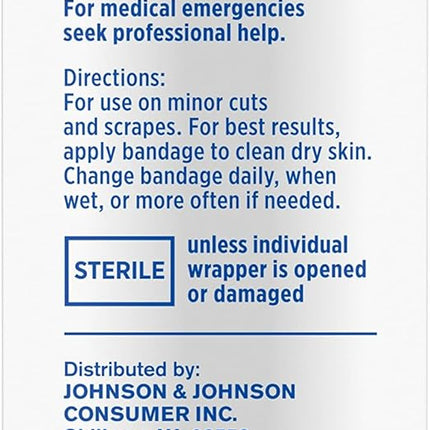 Band-Aid Brand Tru-Stay Sheer Strips Adhesive Bandages for First Aid and Wound Care, All One Size