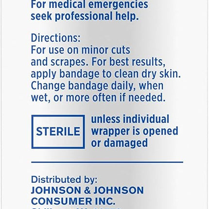 Band-Aid Brand Tru-Stay Sheer Strips Adhesive Bandages for First Aid and Wound Care, All One Size