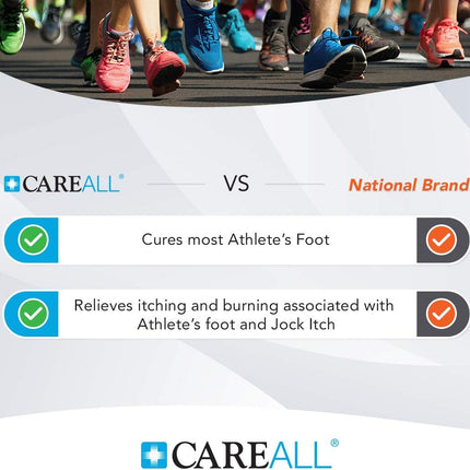 Pcs CareAll Clotrimazole Antifungal Cream 1% USP 1.0 oz, Cures Most Athlete’s Foot, Jock Itch and Ringworm, Sooths and Relieves Itching, Burning and Cracking from These Conditions