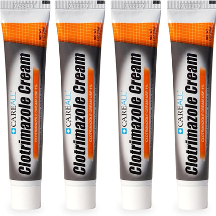 Pcs CareAll Clotrimazole Antifungal Cream 1% USP 1.0 oz, Cures Most Athlete’s Foot, Jock Itch and Ringworm, Sooths and Relieves Itching, Burning and Cracking from These Conditions