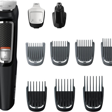 Philips Norelco Multi Groomer All-in-One Trimmer Series 3000-13 Piece Mens Grooming Kit for Beard, Face, Nose, Ear Hair Trimmer and Hair Clipper - NO Blade Oil Needed, MG3740/40