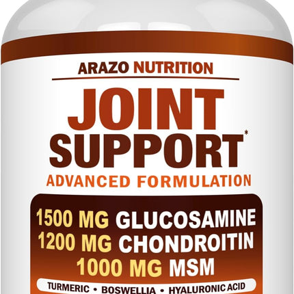 Glucosamine Chondroitin Turmeric Msm Boswellia - Joint Support Supplement for Relief 180 Tablets - Arazo Nutrition