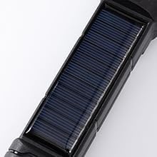 E-SHIDAI Solar/Rechargeable Multi Function 1000 Lumens LED Flashlight, with Emergency Strobe Light and 1200 Mah Battery, Emergency Power Supply and USB Charging Cable, Fast Charging (1PC)