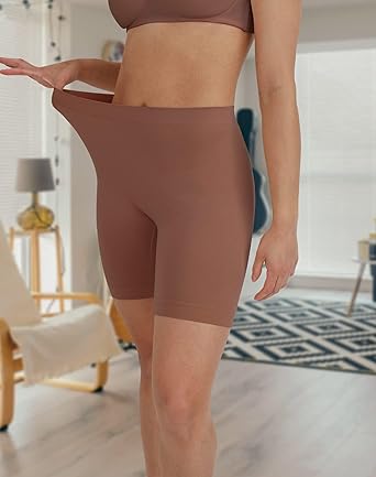 INNERSY Women's Slip Shorts for Under Dresses High Waisted Shorts 3-Pack(Black/Cafe/Light Beige,XX-Large)