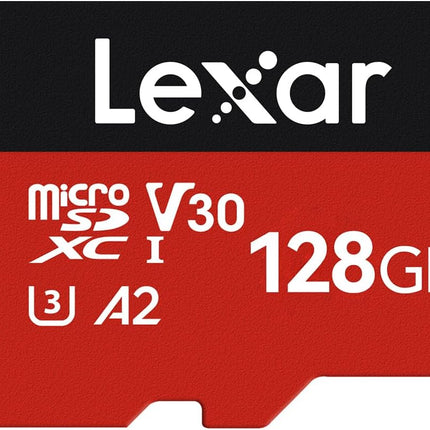 Lexar E-Series Plus 128GB Micro SD Card, microSDXC UHS-I Flash Memory Card with Adapter, 160MB/s, C10, U3, A2, V30, Full HD, 4K UHD, High Speed TF Card for Phones, Tablets, Drones, Dash Cam