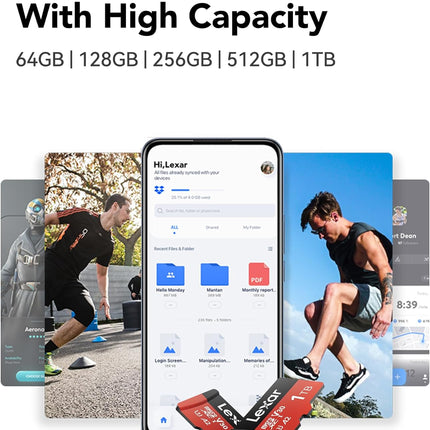 Lexar E-Series Plus 128GB Micro SD Card, microSDXC UHS-I Flash Memory Card with Adapter, 160MB/s, C10, U3, A2, V30, Full HD, 4K UHD, High Speed TF Card for Phones, Tablets, Drones, Dash Cam