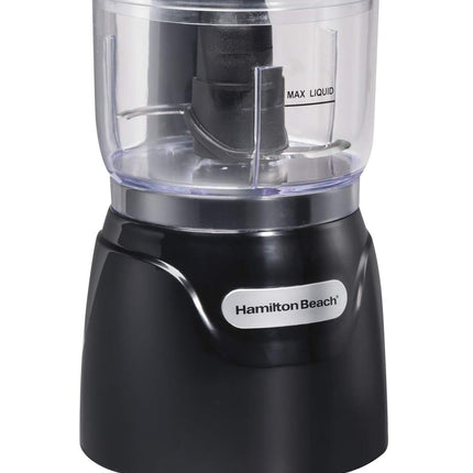 Hamilton Beach Electric Vegetable Chopper & Mini Food Processor, 3-Cup, 350 Watts, for Dicing, Mincing, and Puree, Black (72850)