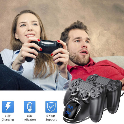 PS4 Controller Charger Dock Station, OIVO 1.8Hrs PS4 Controller Charging Dock, Charging Station Replacement for Playstation 4 Dualshock 4 Charger