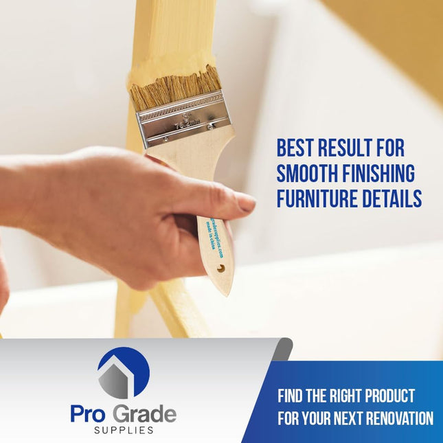 Pro Grade - Chip Paint Brushes - 3 Inch Chip Paint Brush Light Brown