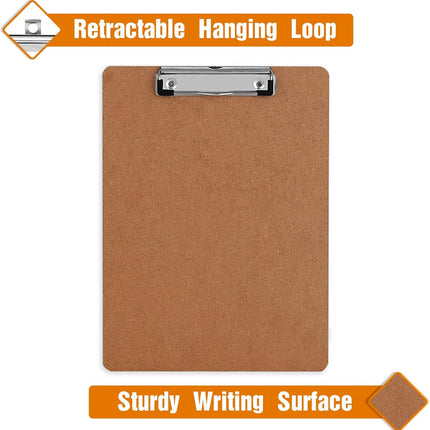 Clipboards, HERKKA Hardboard Office Clipboards Low Profile Clip Standard A4 Letter Size, ECO Friendly