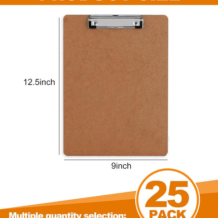 Clipboards, HERKKA Hardboard Office Clipboards Low Profile Clip Standard A4 Letter Size, ECO Friendly