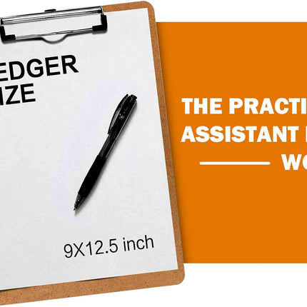 Clipboards, HERKKA Hardboard Office Clipboards Low Profile Clip Standard A4 Letter Size, ECO Friendly