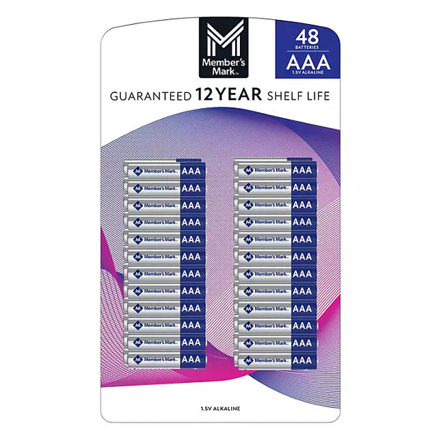 Member's Mark Alkaline AAA Batteries (48 Pack)