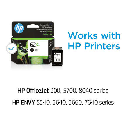 HP - 62XL High-Yield Ink Cartridge - Black