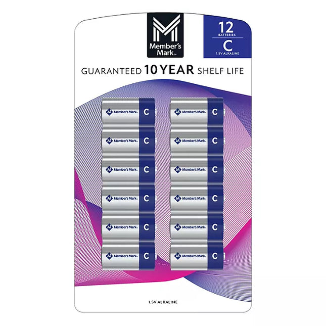 Member's Mark Alkaline C Batteries (12 Pack)