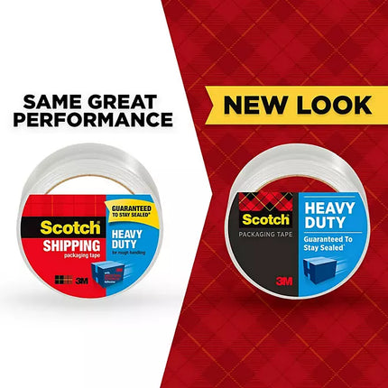 Scotch Heavy Duty Shipping Packaging Tape, 1.88" x 60.15 yd