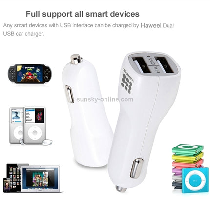 HAWEEL High Quality 2.1A\n+ 1A Dual USB Ports Car Charger(Black)