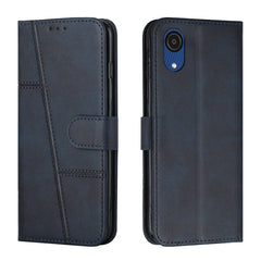 For Samsung Galaxy A03 Core Stitching Calf Texture Buckle Leather Phone Case