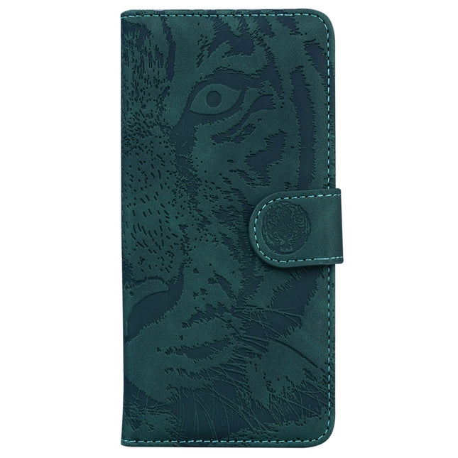 For Tecno Pova Neo 2 Tiger Embossing Pattern Leather Phone Case(Green)