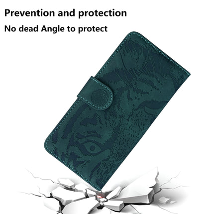 For Tecno Pova Neo 2 Tiger Embossing Pattern Leather Phone Case(Green)