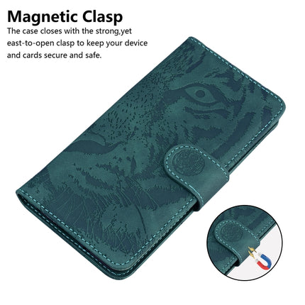 For Tecno Pova Neo 2 Tiger Embossing Pattern Leather Phone Case(Green)