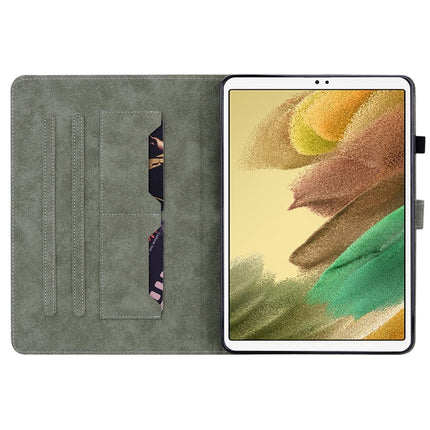 For Samsung Galaxy Tab A7 Lite Tiger Pattern Flip Leather Tablet Case(Black)