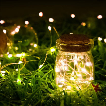 20m 200LED Solar Outdoor Waterproof Silver Wire Light String (Warm White Light)