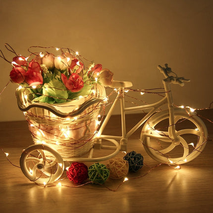 20m 200LED Solar Outdoor Waterproof Silver Wire Light String (Warm White Light)