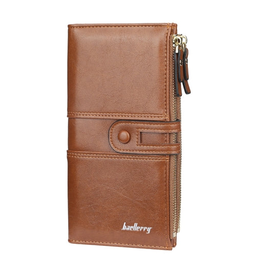 Baellerry  Ladies Long Large Capacity Buckle Zip Clutch Multi-Card Wallet