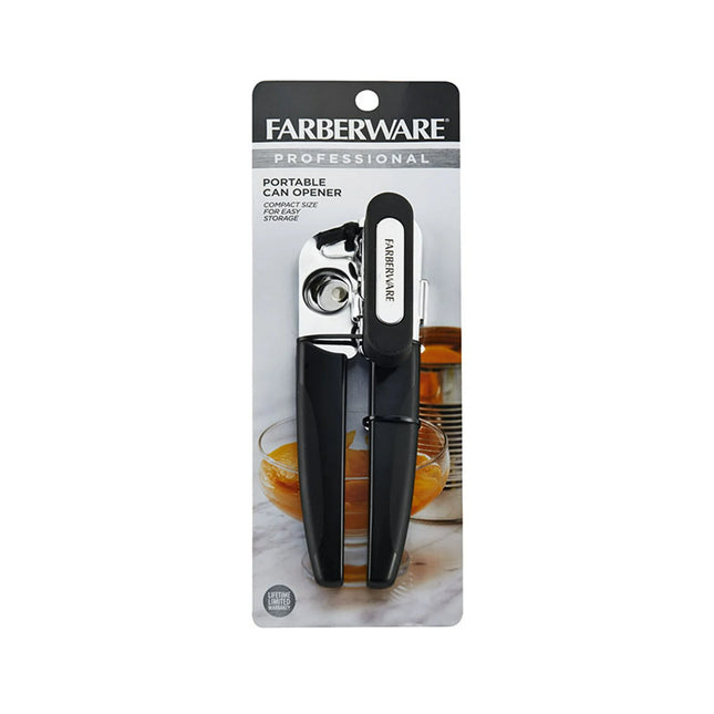Faberware Professional Portable Can Opener with Black Handle