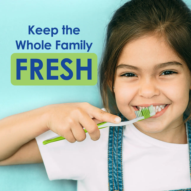 Dr. Fresh Kids Toothbrushes, Ergonomic Non-Slip Handle, Extra Soft Bristles, Tongue Cleaner