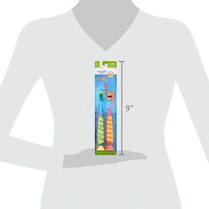 Equate Kids Ages 3 to 6 Years, Manual Soft Bristle Toothbrush, 2 Count
