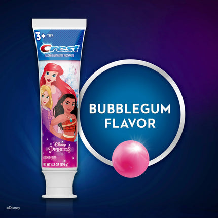 Crest Kid's Toothpaste Featuring Disney Princesses, Bubblegum Flavor, 4.2 oz