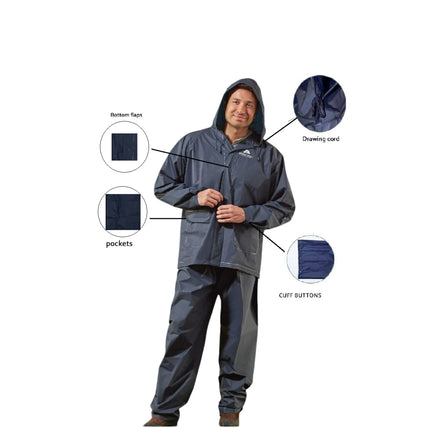 Ozark Trail Adult Eva Rainwear Suit, Men's, XL/XXL, Fits 46-52-inch Chest and 40-46-inch Waist