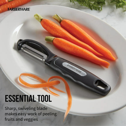 Faberware Professional Euro Peeler with Stainless Steel Blade in Black