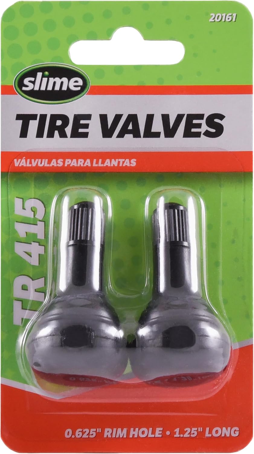 Slime 20161 Tire Valves Tubeless 1.25'', TR 415, Pack of 2