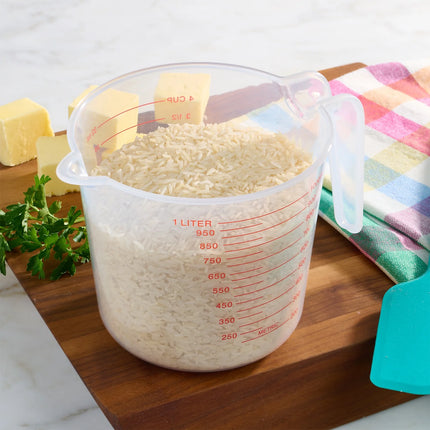 Mainstays 4 Cup PP Plastic Measuring Cup, 32 oz, Clear