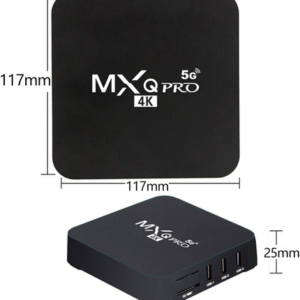 MXQ Pro 5G Android 13.1 TV Box 2024 Upgraded Ram 2GB ROM 16GB Android Smart Box H.265 HD 3D Dual Band2.4G/5.8G WiFi Quad Core Smart Home Media Player