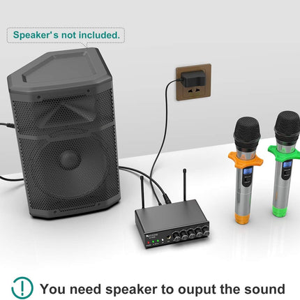 Fifine UHF Dual Channel Wireless Handheld Microphone System-K036